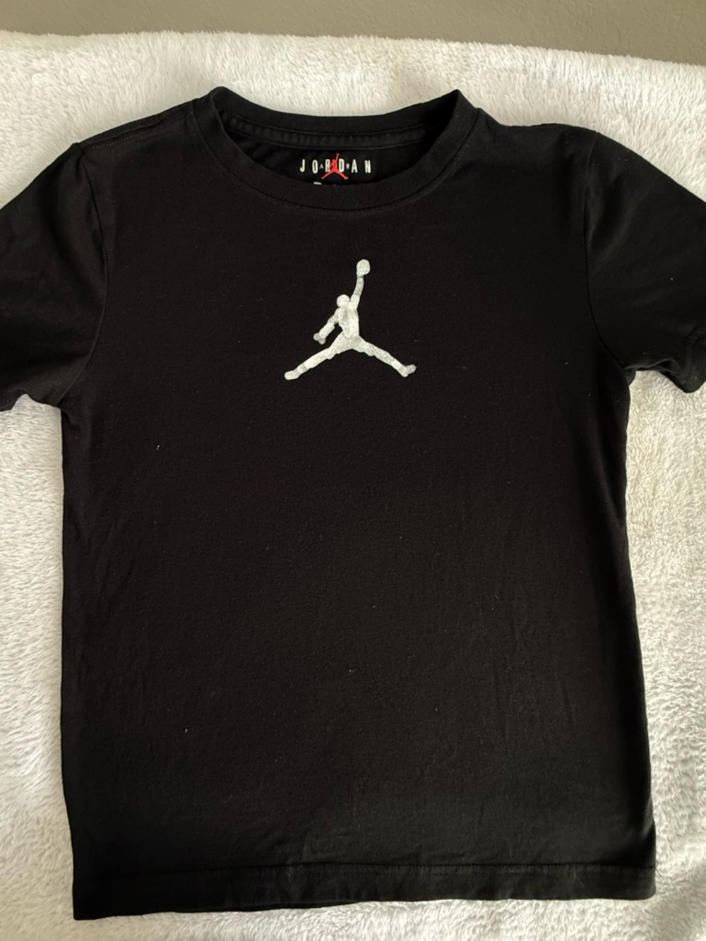 Jordan Black Tee with White Jumpman Logo
